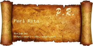 Perl Rita névjegykártya